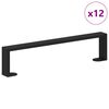 vidaXL Mēbeļu kājas 12 gab. Melna 436 x 40,5 x 100 mm Dzelzs