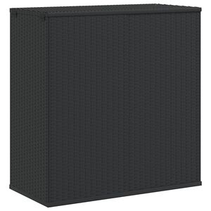 vidaXL dārza spilvenu kaste, 100x49x103,5 cm, melna PE rotangpalma