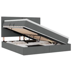 vidaXL Gulta ar uzglabā&scaron;anas vietu un matraci 160 x 200 cm Poliesters