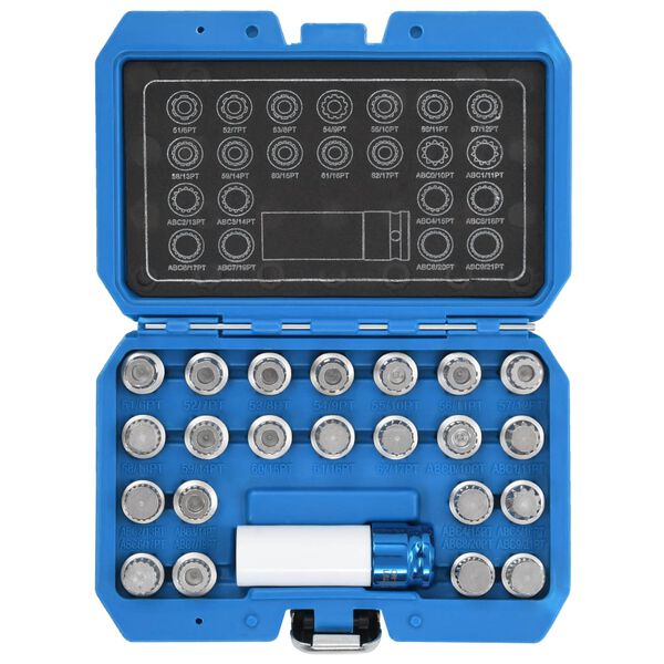 vidaXL 23-daļīgs riteņu atslēgu komplekts VAG mašīnām