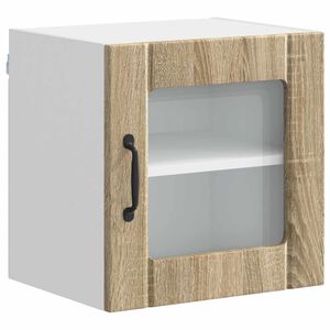 vidaXL Sienas stikla skapis LUCCA Sonomas ozols 40 x 31 x 40 cm