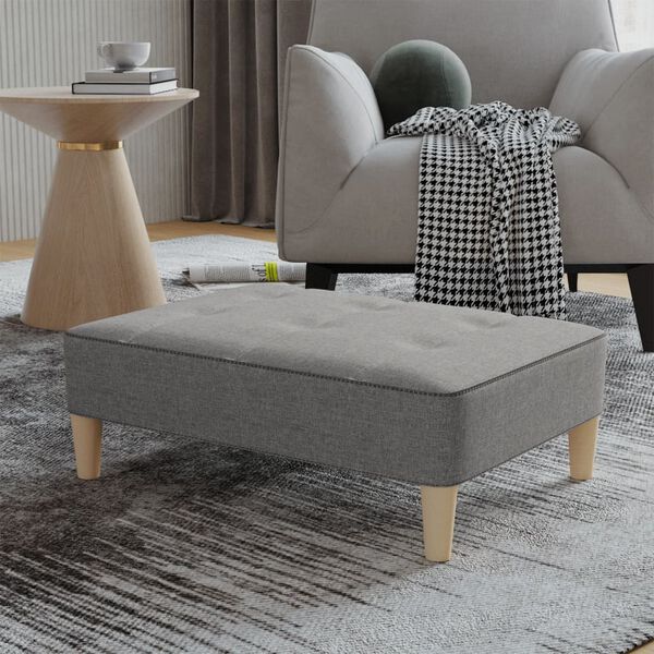 vidaXL kājsoliņ&scaron;, gai&scaron;i pelēks, 78x56x32 cm, audums