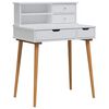 vidaXL Tualetes galda komplekts FAUSKE 2 gab. Balts 76 x 50 x 103,5 cm