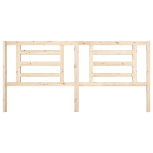 vidaXL gultas galvgalis, 206x4x100 cm, priedes masīvkoks