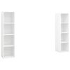 vidaXL TV plaukti, 2 gab., balti, 142,5x35x36,5 cm, inženierijas koks