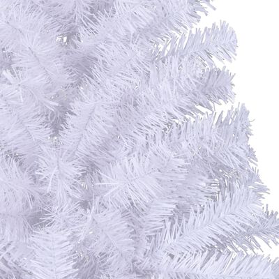 vidaXL mākslīgā Ziemassvētku egle ar statīvu, pusapaļa, 180 cm, PVC