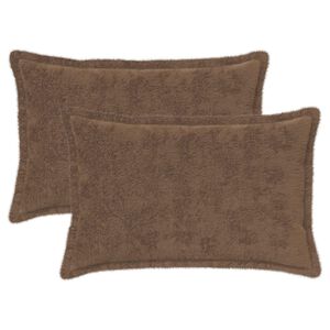 vidaXL Spilvenu pārvalks 2 gab. HOUTEN Gai&scaron;i brūns 30 x 50 cm