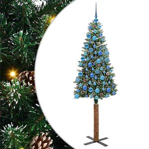 vidaXL Tievā Ziemassvētku Egle Zaļa 180 cm PVC un cietā priedes koks