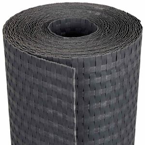 vidaXL Balkona ekrāns Tum&scaron;i pelēka 600 x 100 cm poliratāns