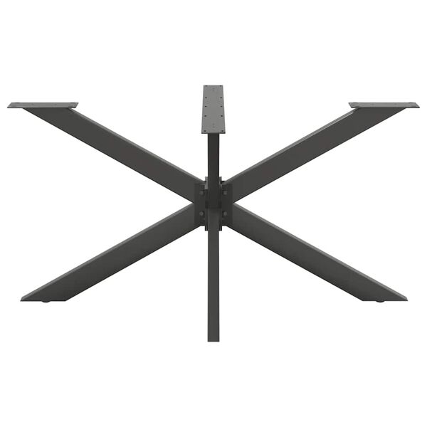 vidaXL ēdamgalda kāja, zirnekļa forma, antracīta krāsa, 150x78x(72-73) cm, tērauds