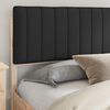 vidaXL Gultas rāmis ar polsterētu galvas balstu Melna 200 x 200 cm