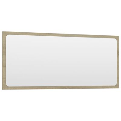 vidaXL vannasistabas spogulis, ozolkoka krāsā, 90x1,5x37 cm