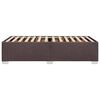 vidaXL gultas rāmis bez matrača, tum&scaron;i brūns, 90x200 cm, audums