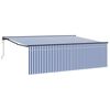 vidaXL Nolokāms markīze Zila un balta 400 &times; 300 cm