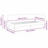 vidaXL Stūra gultas rāmis Krēmkrāsa 100 cm x 200 cm Samts