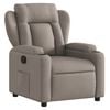 vidaXL atpūtas krēsls, atgāžams, pelēkbrūns audums