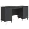 vidaXL Galds ar plauktu Melns 142,5 x 50 x 75 cm Inženierijas koks
