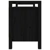 vidaXL gaiteņa sols, melns, 110x40x60 cm, priedes masīvkoks