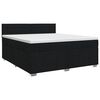 vidaXL Kontinentālā gulta ar matraci Melns 140 x 190 cm Audums