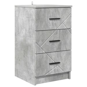 vidaXL Nakts skapītis Betona pelēka 38 x 38 x 66 cm Inženierijas koks