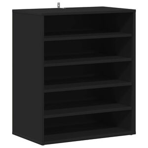vidaXL Apavu skapji 60 x 35 x 70 cm Melns 6 nodalījumi apaviem