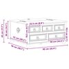 vidaXL storage box ar plauktu Balts 90 x 78 x 45 cm Ciets priedes koks