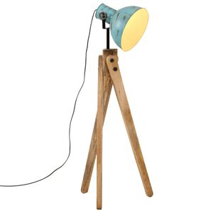vidaXL grīdas lampa, 25 W, bružāti zila, 45x45x120 cm E27