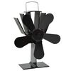 vidaXL karstuma izplūdes ventilators, 5 lāpstiņas, melns