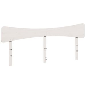 vidaXL galvgalis, 200 cm, balts, priedes masīvkoks
