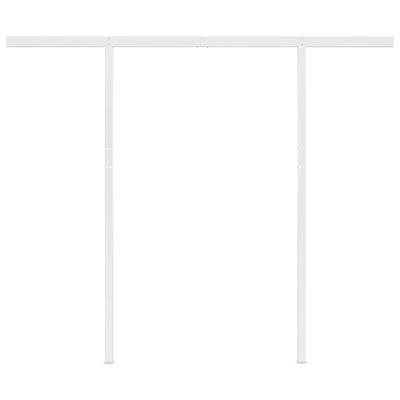 vidaXL izvelkama markīze ar stabiem, 3x2,5 m, manuāla, krēmkrāsas