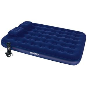 Bestway piepū&scaron;amais matracis ar spilvenu un pumpi, 203x152x22cm, 67374