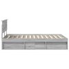 vidaXL Gultas rāmis Pelēks Sonoma 120 x 190 cm Inženierijas koks