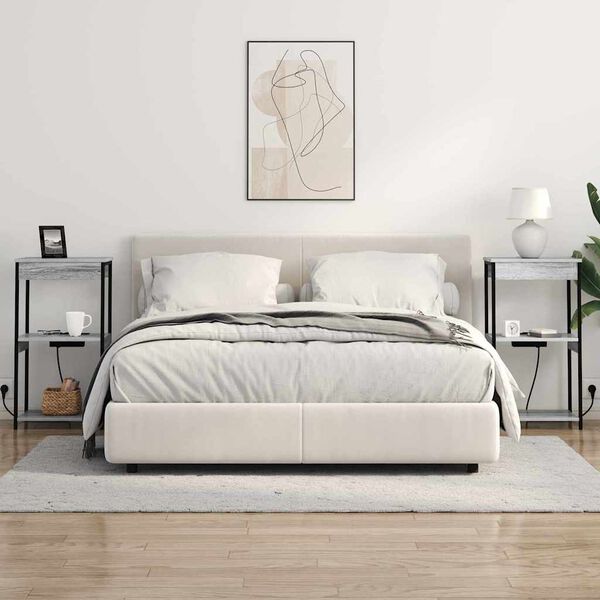 vidaXL Nakts skapītis Pelēks Sonoma 41 x 31 x 76 cm Inženierijas koks