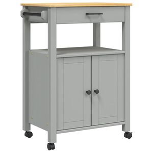 vidaXL virtuves ratiņi MONZA, 60x40x88,5 cm, priedes masīvkoks