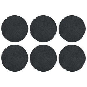 vidaXL Soļu Akmens 6 pcs Melns &Oslash; 45 x 1,8 cm Gumija