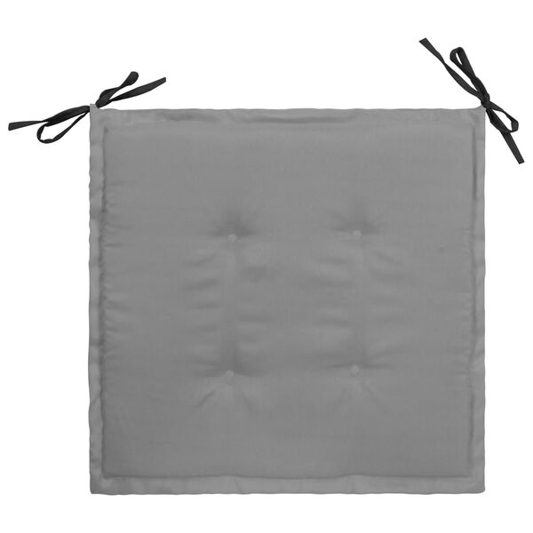 vidaXL dārza krēslu spilveni, 2 gab., melni un pelēki, 50x50x3 cm