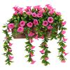 vidaXL Mākslīgās puķes Violeti sarkans 55 x 20 x 55 cm PE un Tērauds