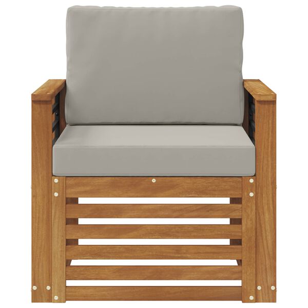 vidaXL Āra dīvānu komplekts ar spilvenu Dabiska 71 x 63 x 73 cm