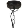 vidaXL griestu lampa, industriāla, melna, dzelzs, koks, 35 cm, E27