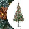 vidaXL Mākslīgā Ziemassvētku eglīte Zaļa 180 cm PVC un tērauds