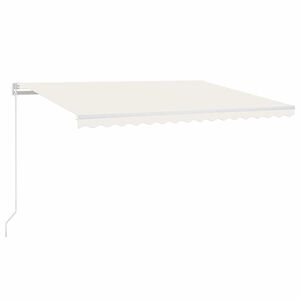 vidaXL izvelkama markīze ar LED, 400x300 cm, manuāla, krēmkrāsas