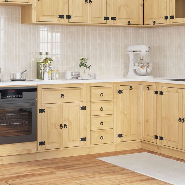 vidaXL Plakans SKI Medus Brūns 40 x 46 x 81 cm Ciets priedes koks