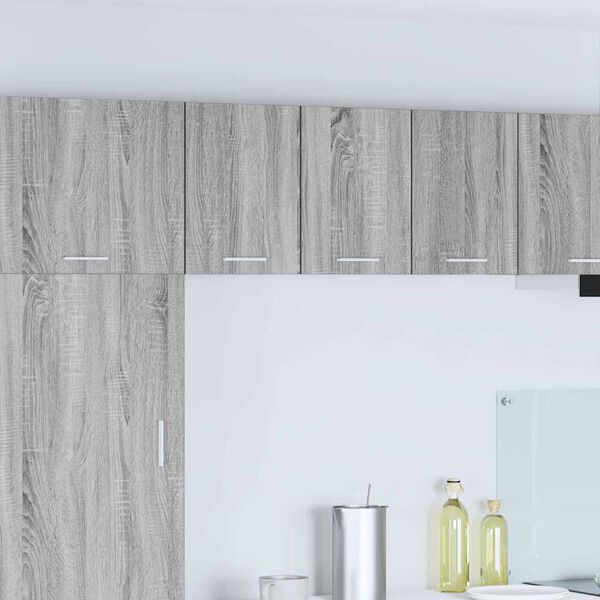 vidaXL Piekarams skapītis 2 pcs Pelēks Sonoma un balts 30 x 31 x 40 cm