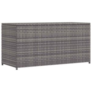 vidaXL dārza uzglabā&scaron;anas kaste, pelēka, 120x50x60 cm, PE rotangpalma