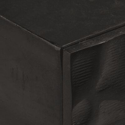 vidaXL konsoles galdiņš, melns, 90x30x76 cm, mango koks, dzelzs
