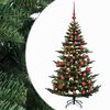 vidaXL Mākslīgā Ziemassvētku egle ar bumbiņu 120 cm 150 LED