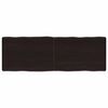 vidaXL galda virsma, tum&scaron;i brūna, 120x40x(2-6) cm, ozola masīvkoks