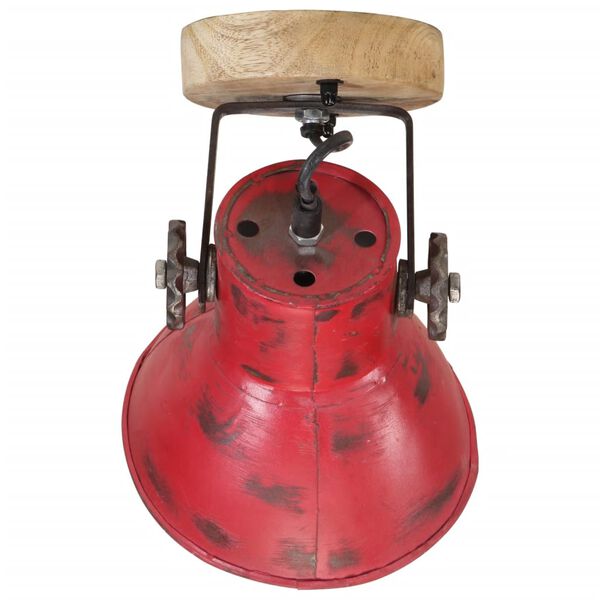 vidaXL sienas lampa, 25 W, bružāti sarkana, 11,5x11,5x25 cm E27