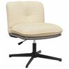 vidaXL biroja krēsls, krēmkrāsas audums