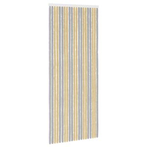 vidaXL Kukaiņu aizkars no &scaron;enila Pelēks un bē&scaron;s 90 x 220 cm 100% PP